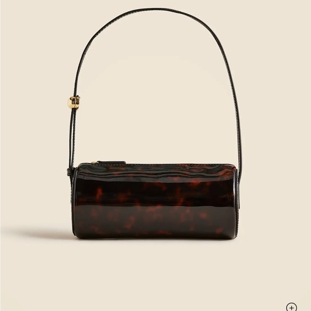 J. Crew Bordeaux bag in Tortoiseshell patent leather